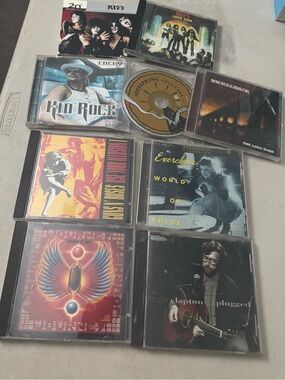 Mixed Rock CD Lot of 9 - Assorted Artists (KISS, Nickleback, Everclear, Clapton)